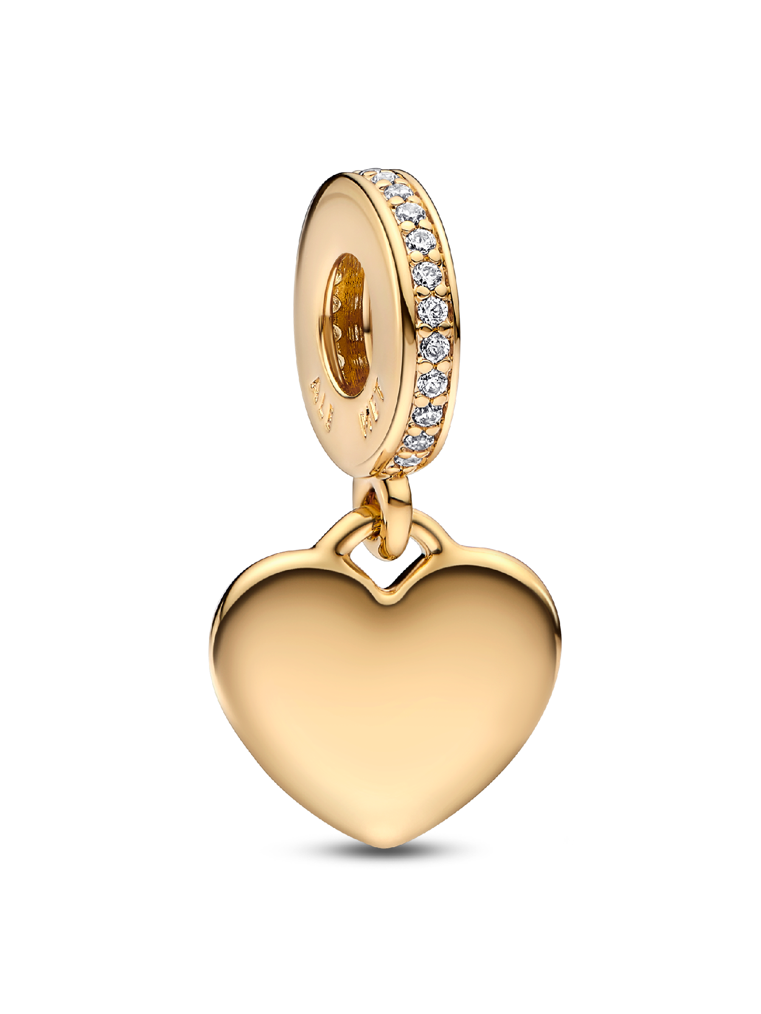 Engravable Heart Tag Dangle Charm