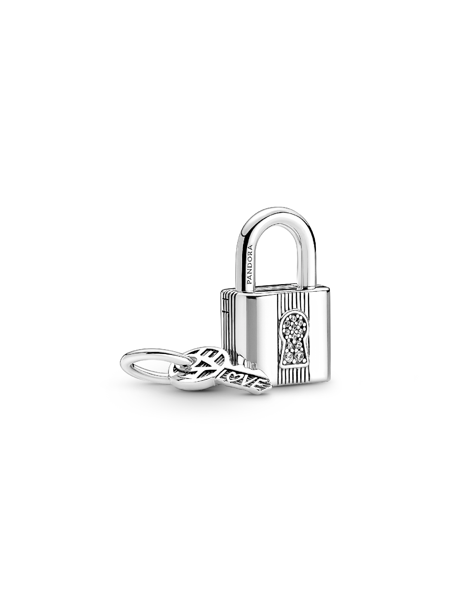 Padlock and Key Dangle Charm