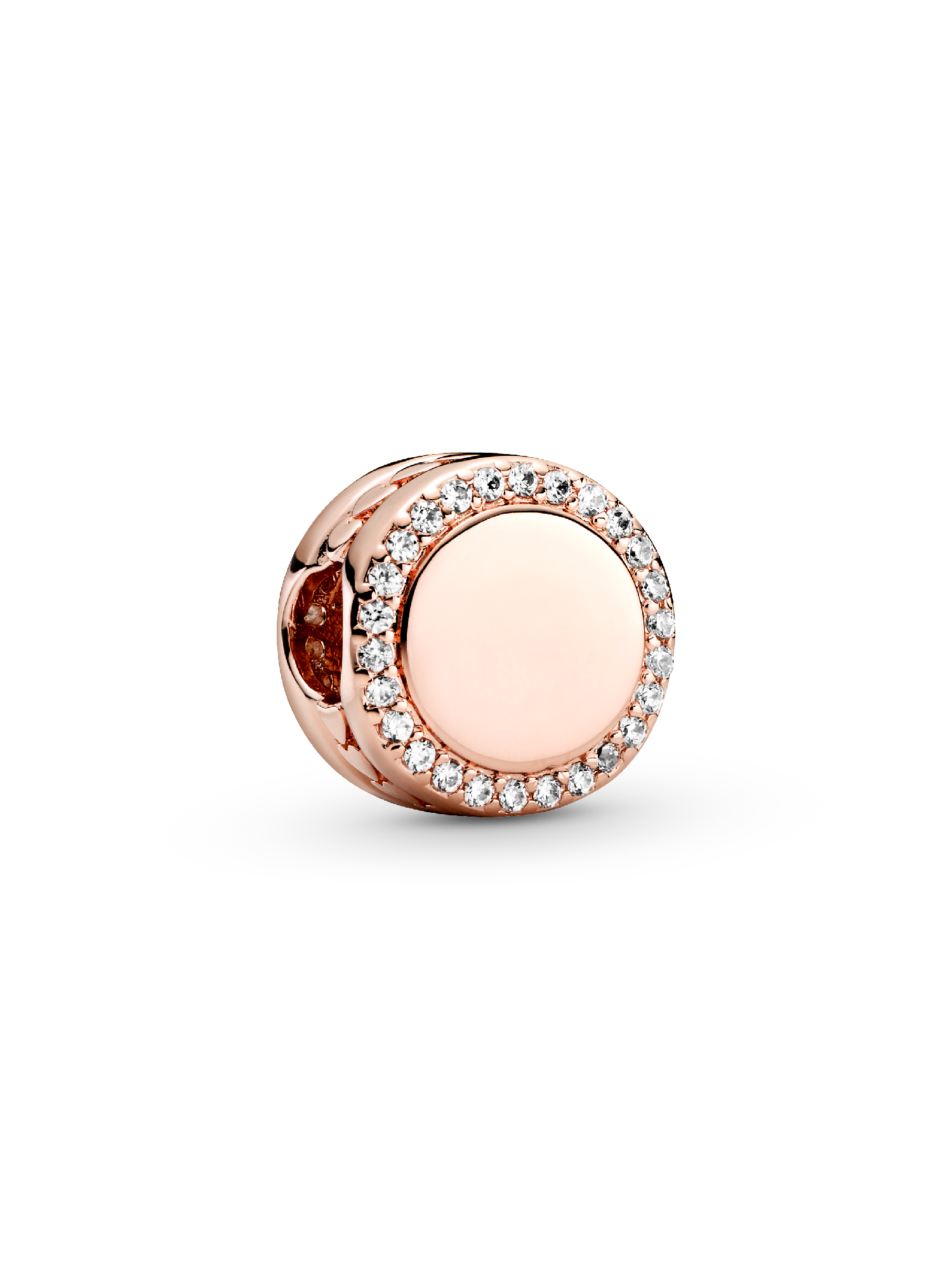 Engravable Sparkling Button Charm