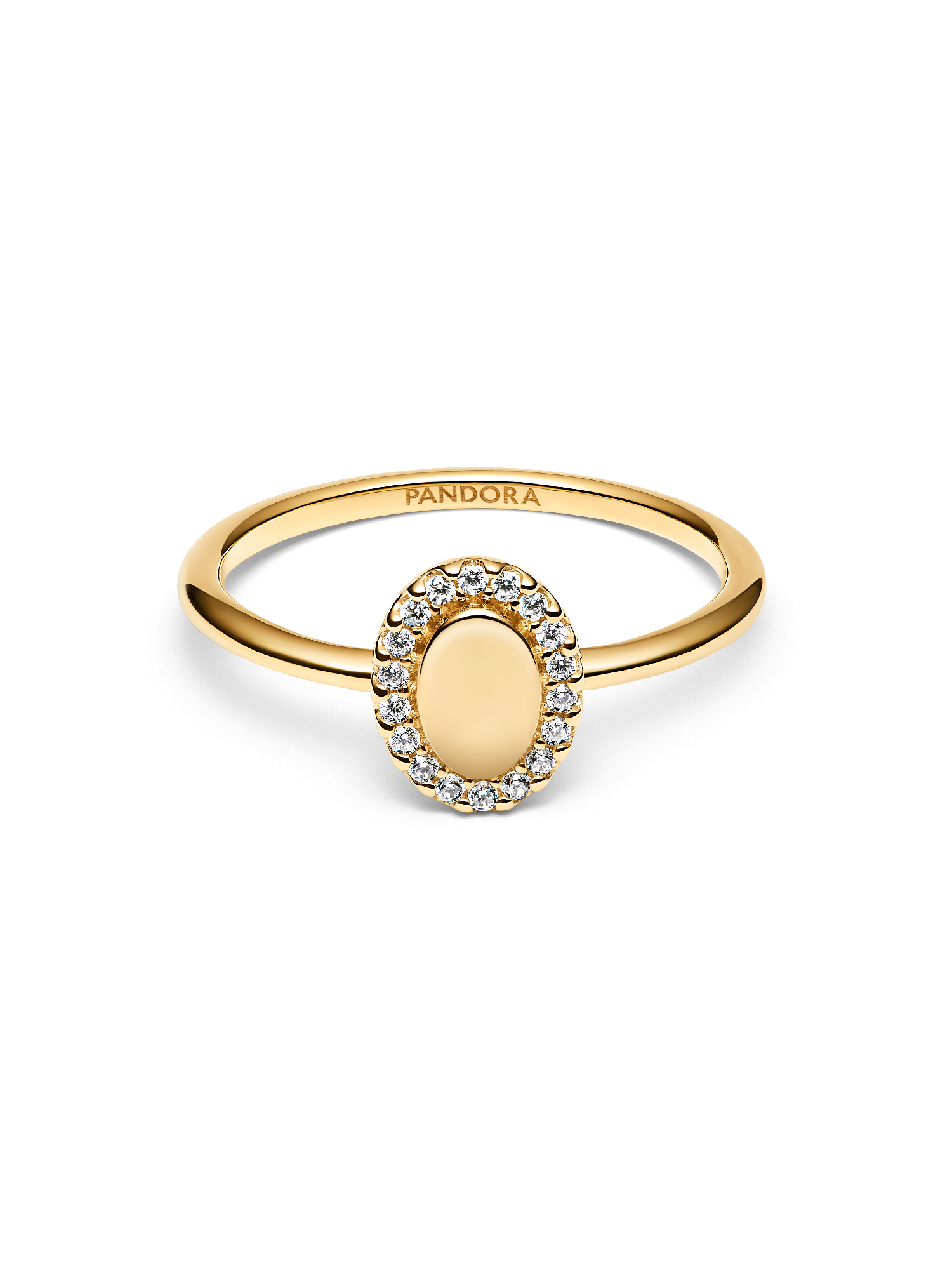 Engravable Oval Halo Ring