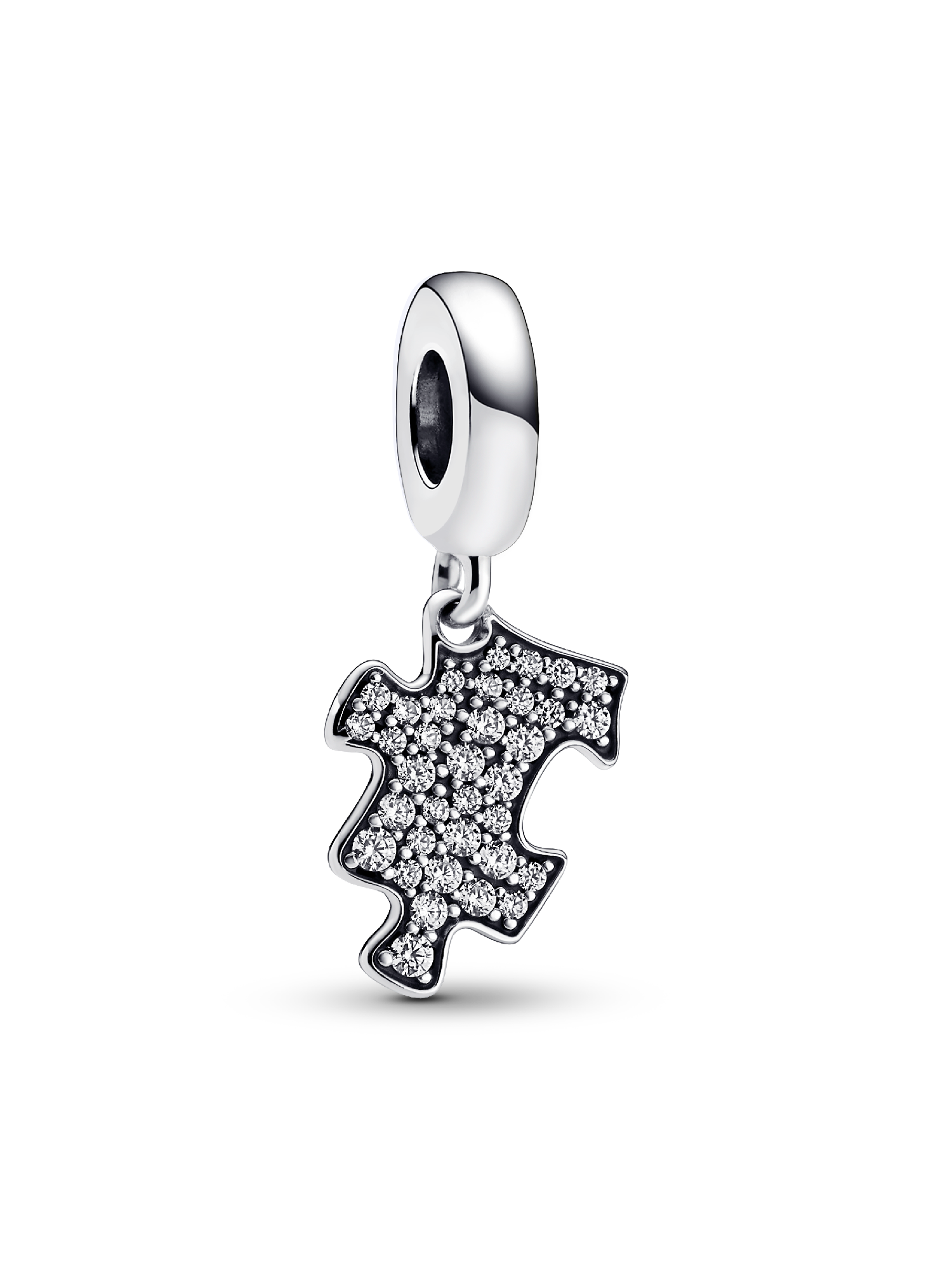 Sparkling Puzzle Piece Dangle Charm