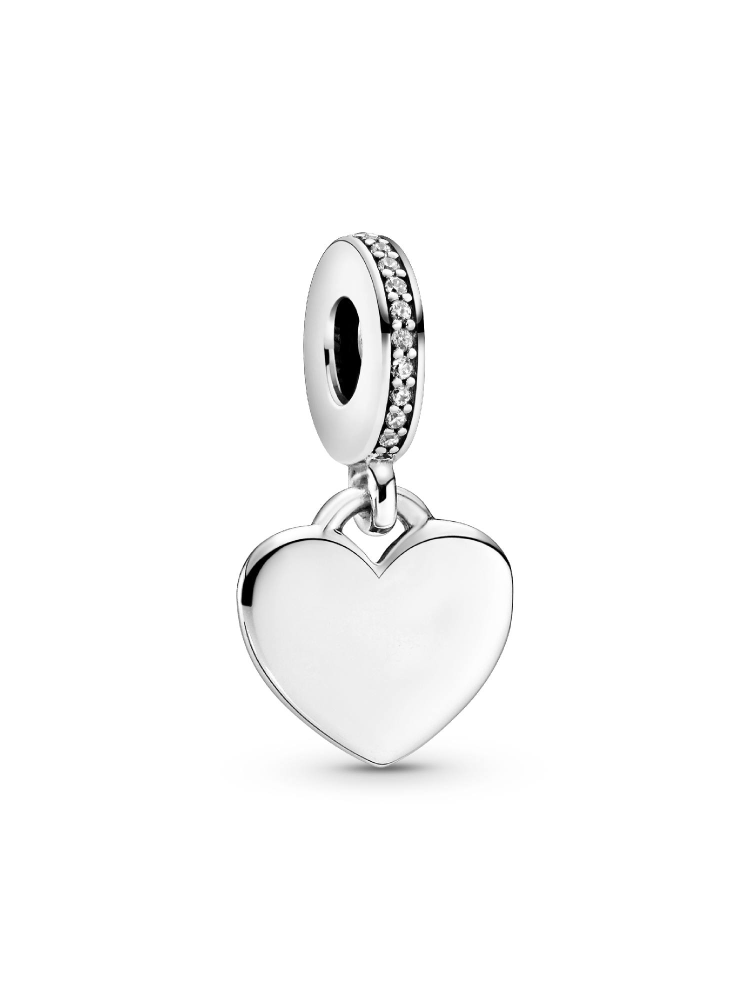 Engravable Heart Tag Dangle Charm