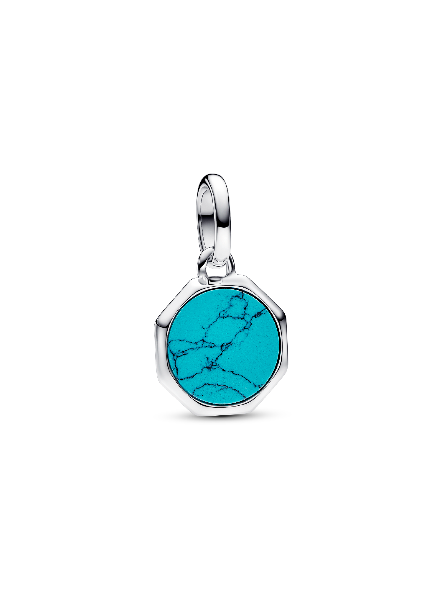 Turquoise Blue Engravable Mini Medallion Charm